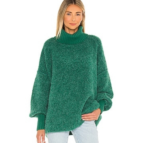 Free People Sweaters - Free People  Milo Oversized Pullover Green Small